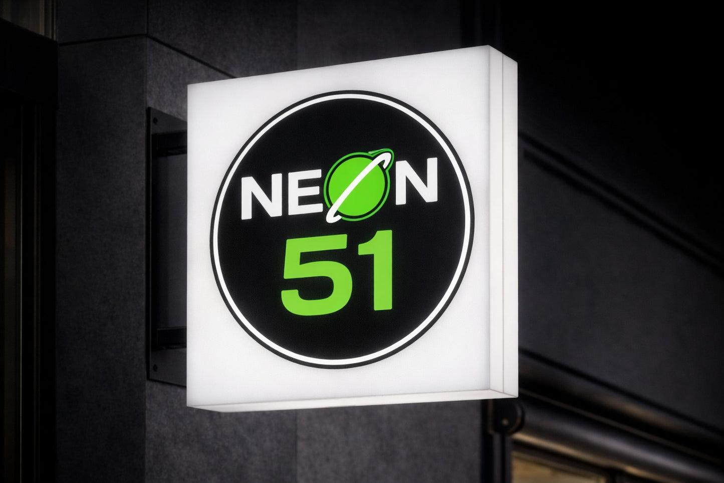 Banderola metacrilato luminosa