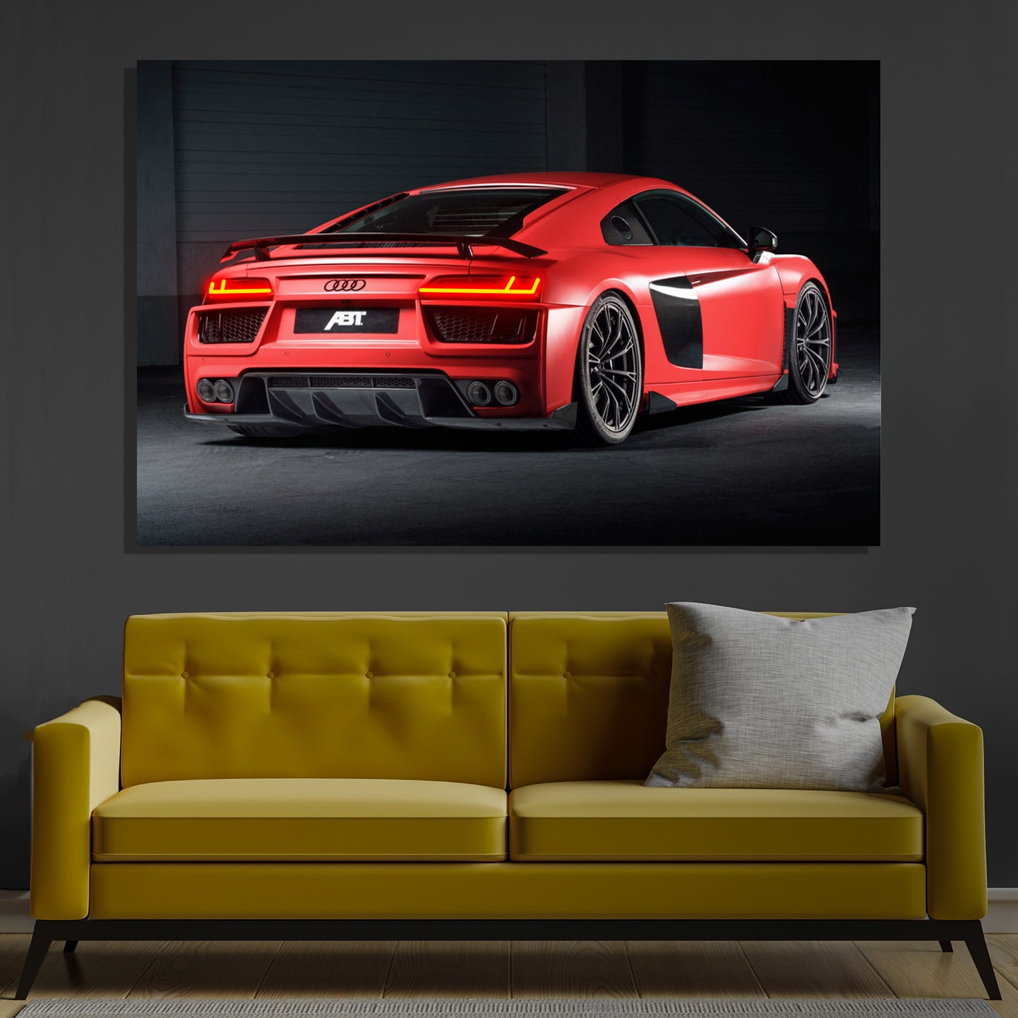 Cuadro Neón Coche Rojo
