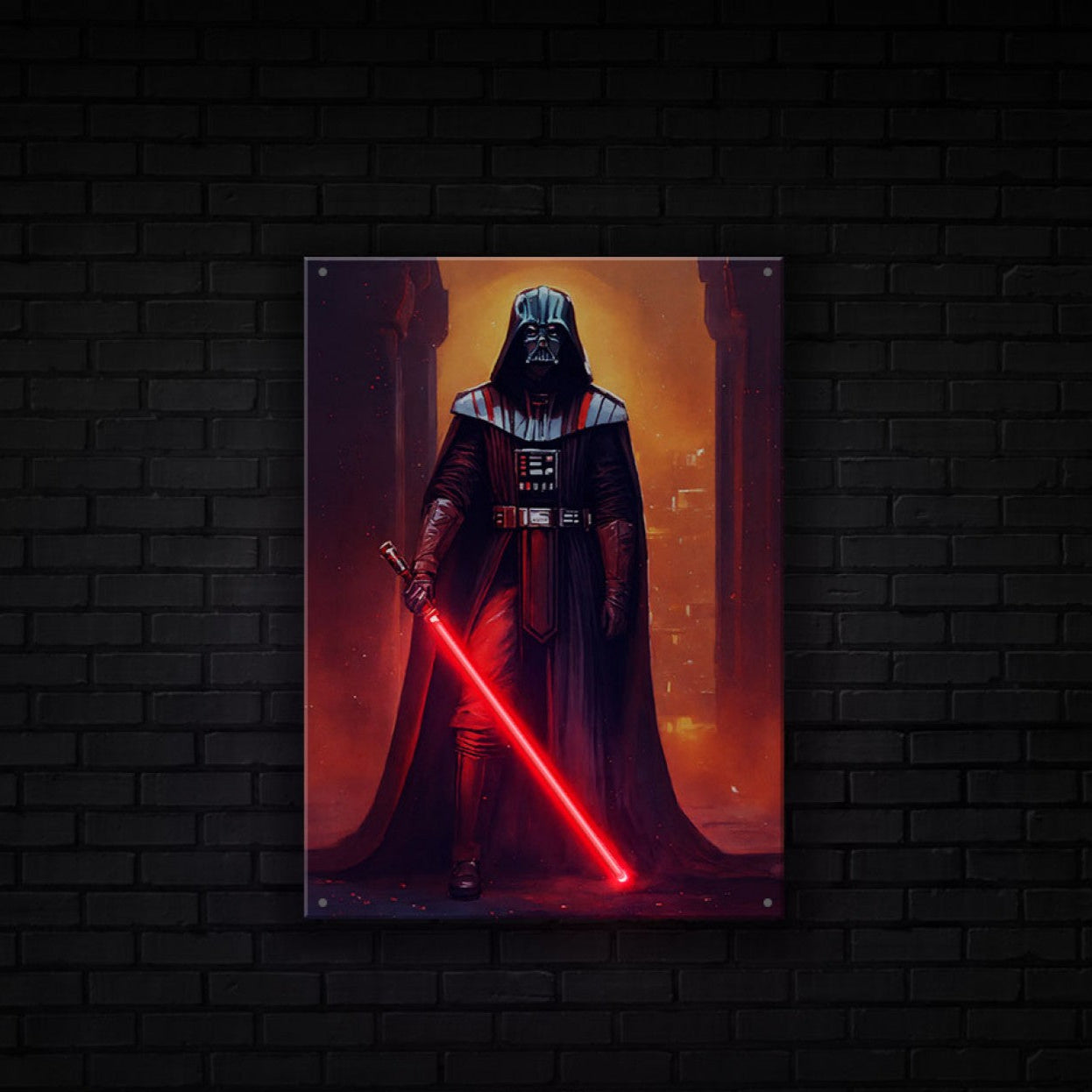 Cuadro Neón Darth Vader
