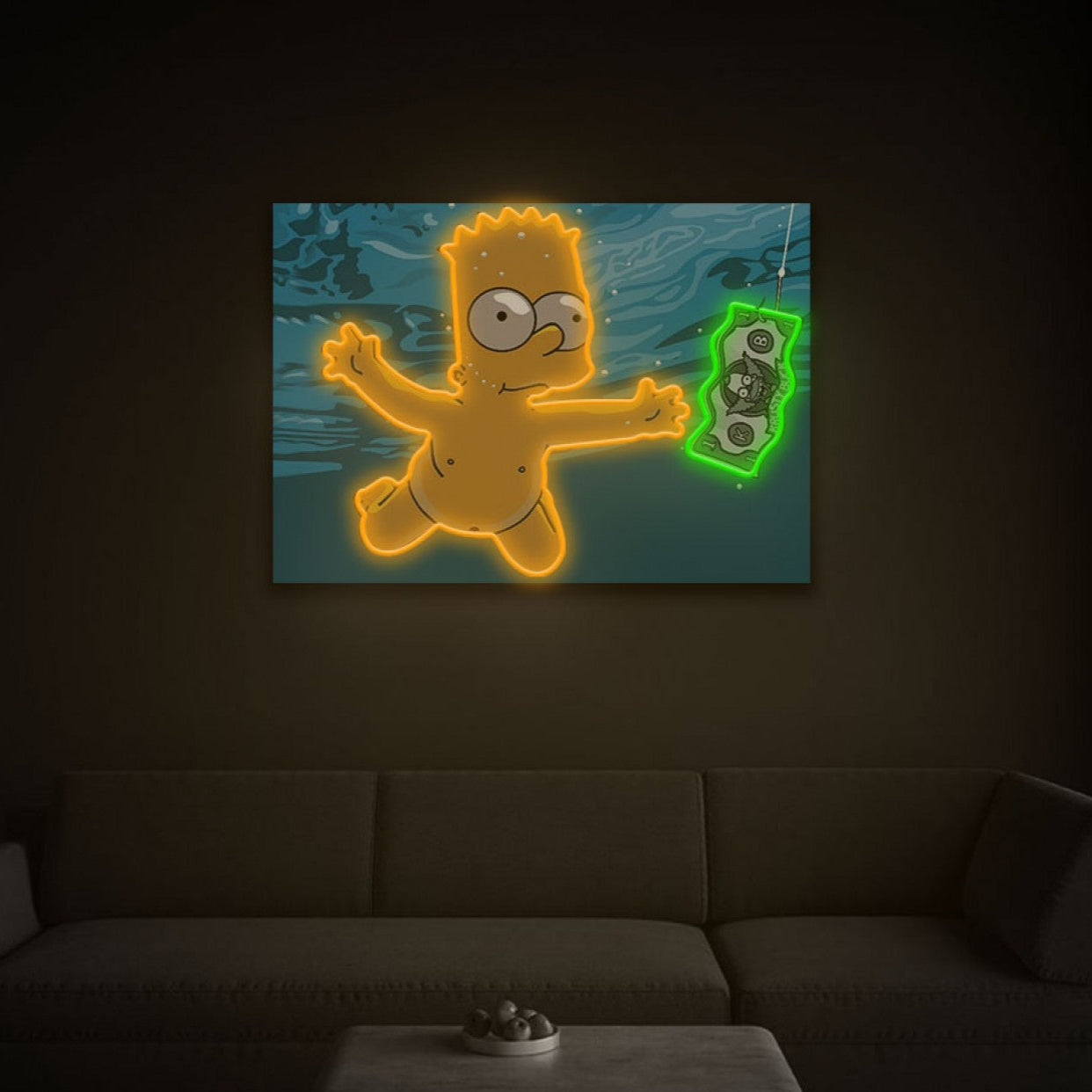 Cuadro Neón Dolar Simpson