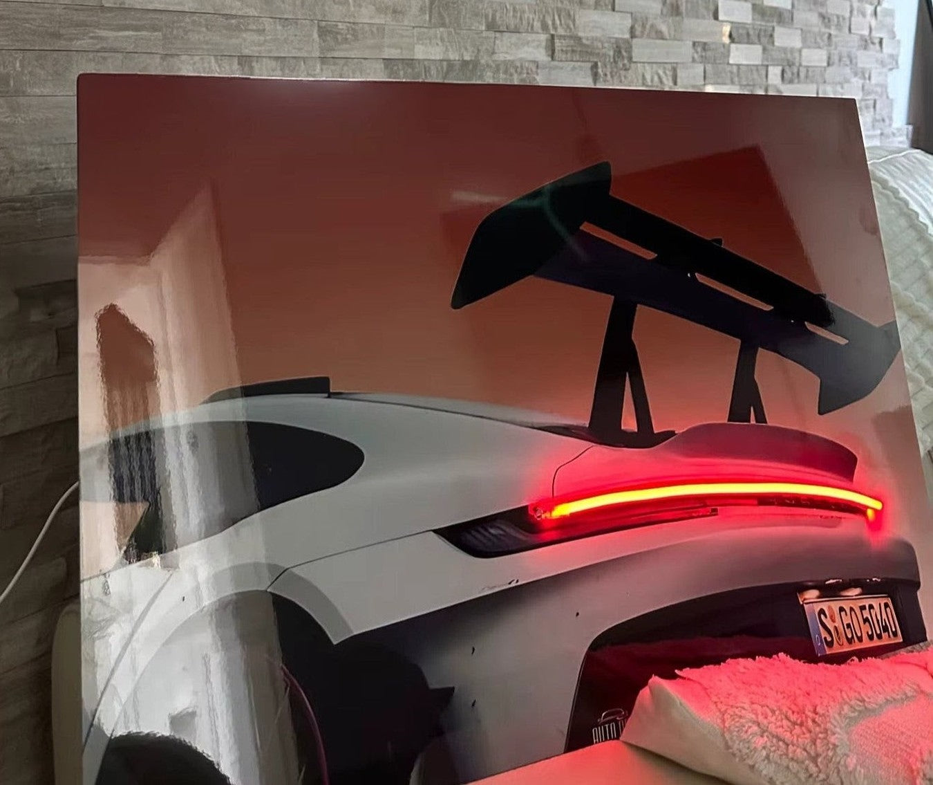 Cuadro Neón Parte Trasera Porche Iluminada