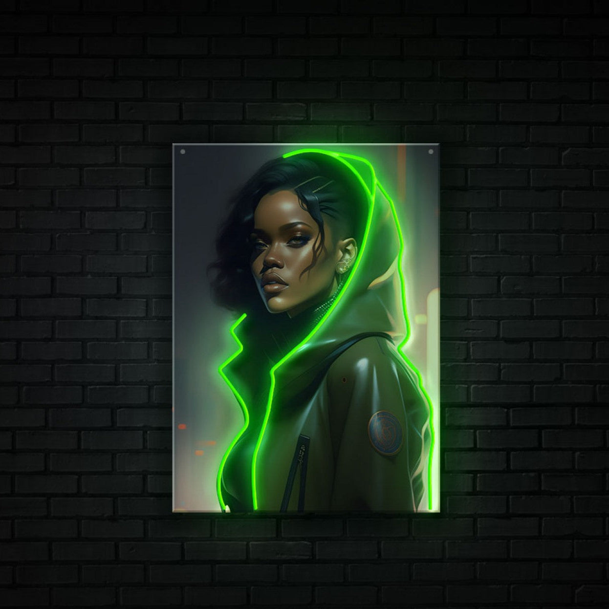 Cuadro Neón Rihanna