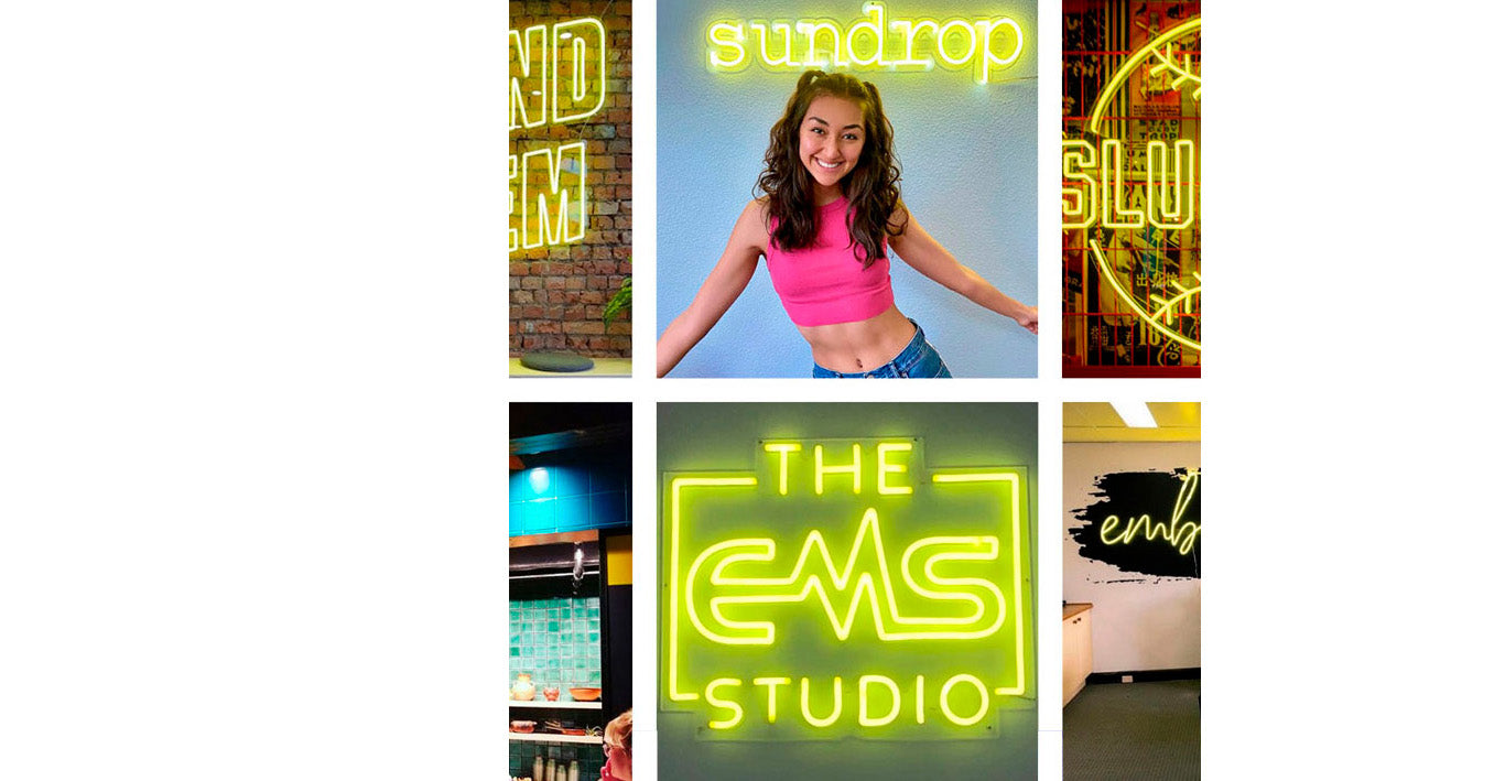 Letrero Neon Amarillo