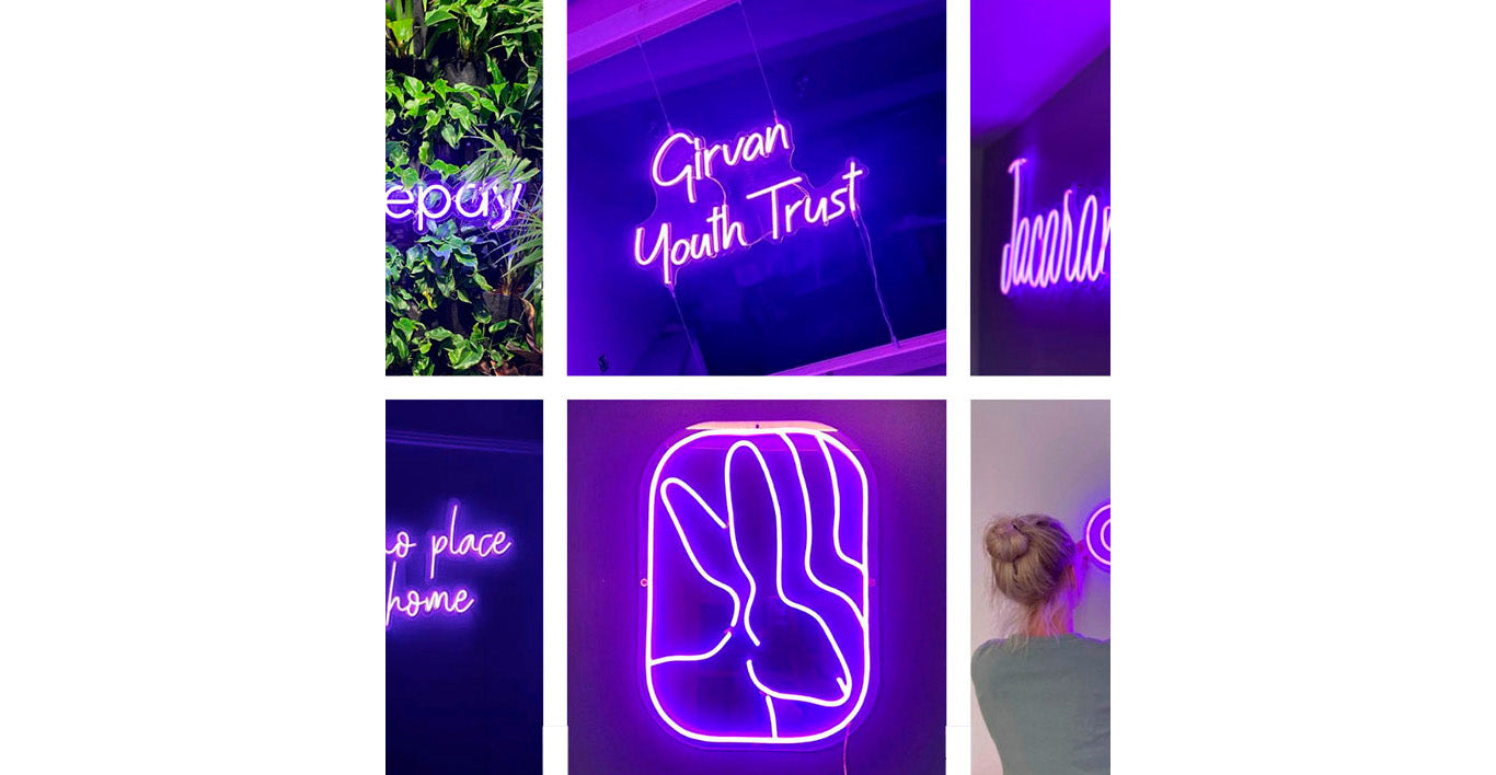 Letrero Neón Morado LED