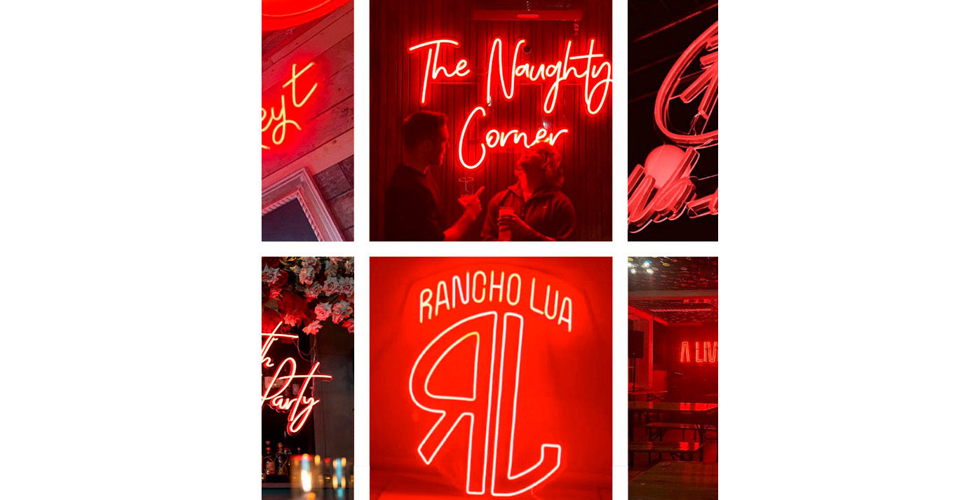 Letrero Neón Rojo