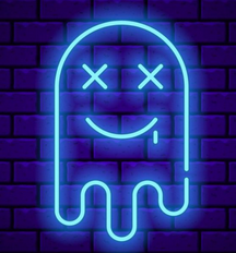 Neón Azul Fantasma