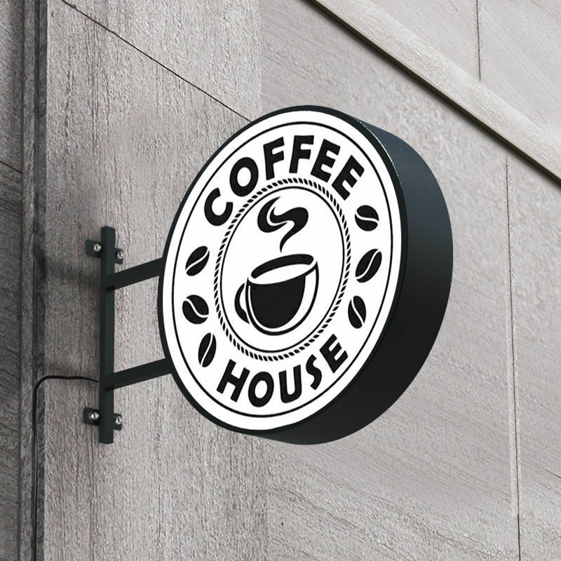 Banderola Iluminada Redonda Coffe House