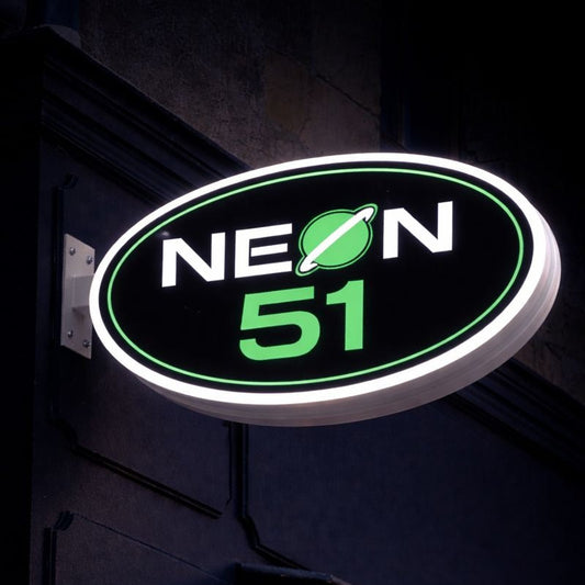 Banderola Ovalada Iluminada