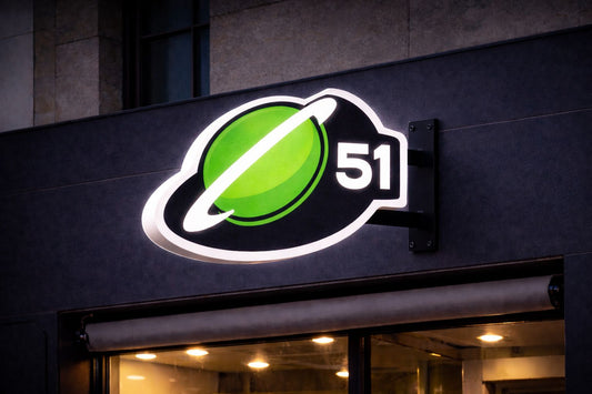 Banderola personalizada iluminada