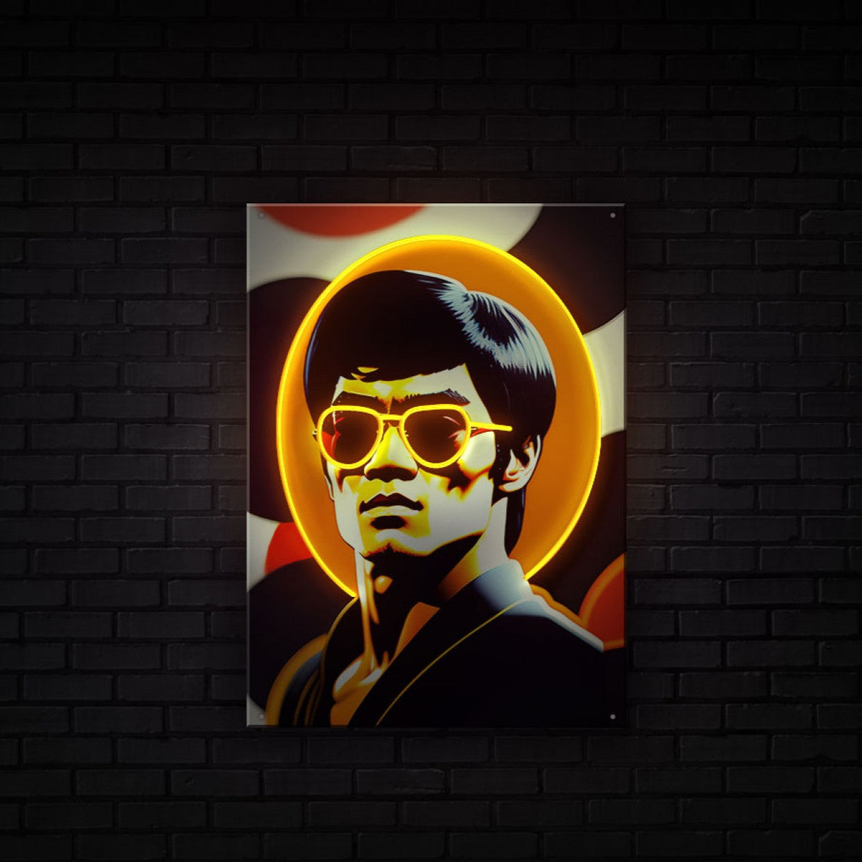 Bruce Lee Neon Artwork