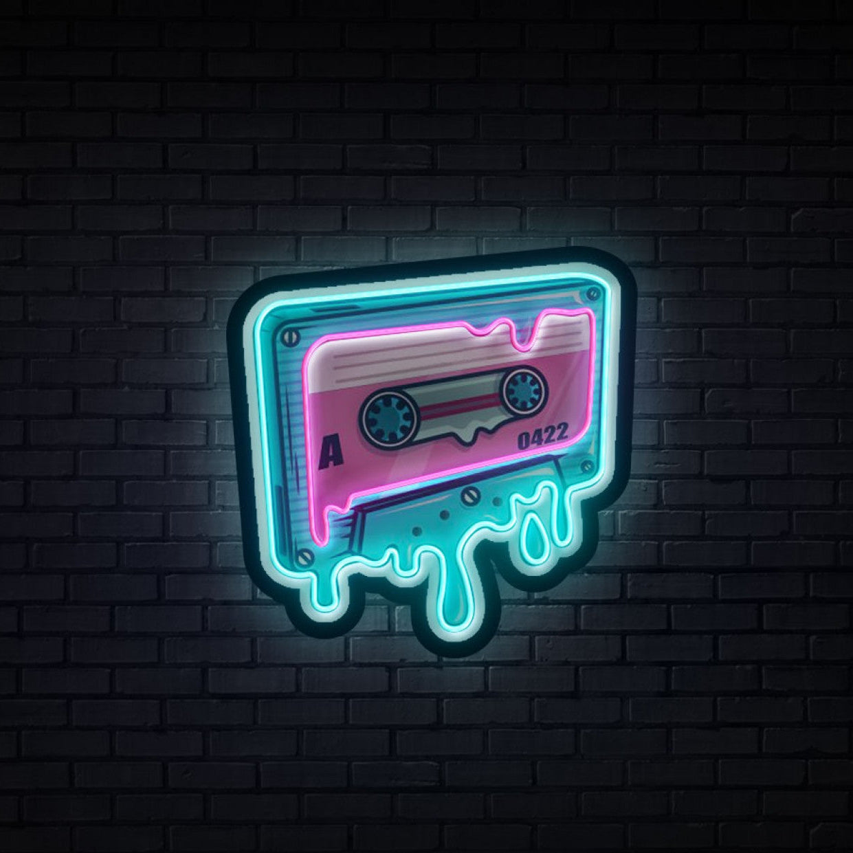 Cassette Neon Artwork