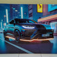 Cuadro Neón Iluminado Lamborghini Azul Eléctrico