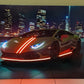 Cuadro Neón Lamborghini Naranja Iluminado 