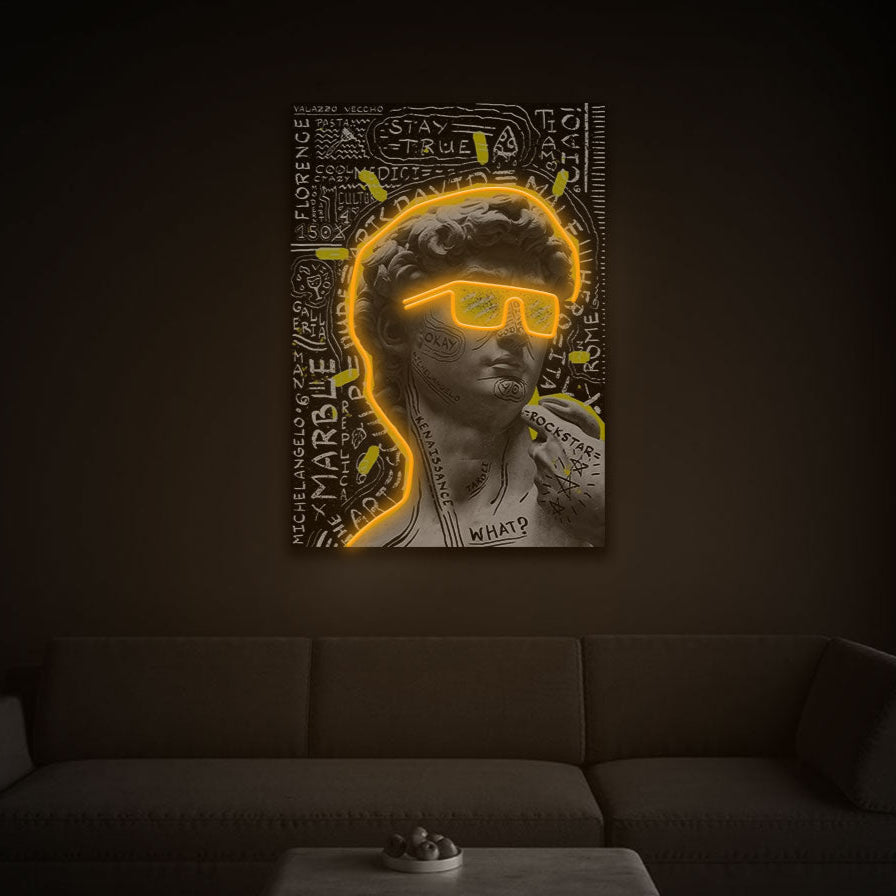 Greek God Neon Artwork