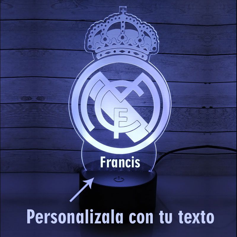 Lampara neón personalizada Real Madrid