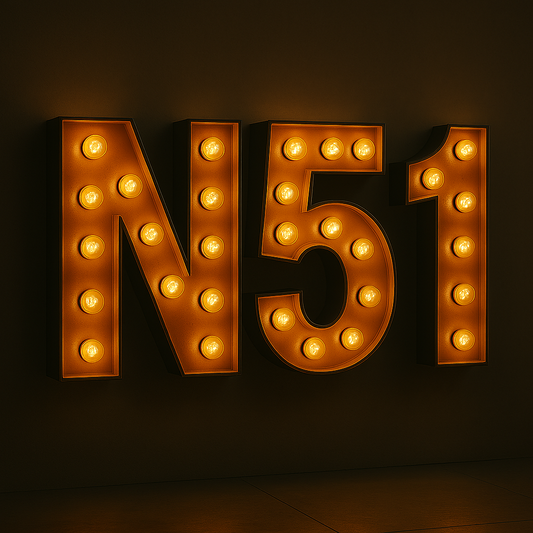 Letras Corpóreas PVC con Bombillas