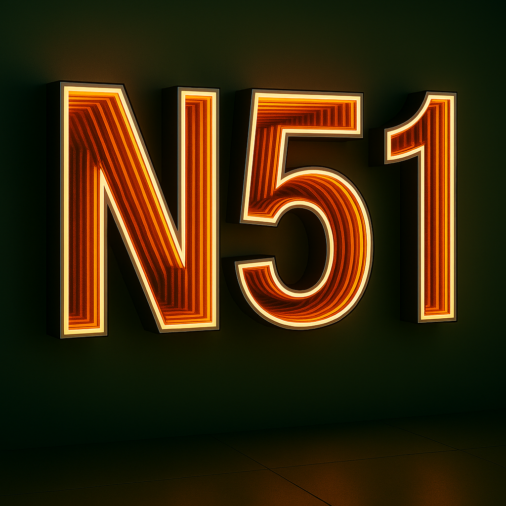 Letras Corpóreas Espejo Infinito | Editor en Vivo® – Neon 51