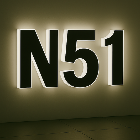 Letras Corpóreas PVC + Metacrilato iluminado