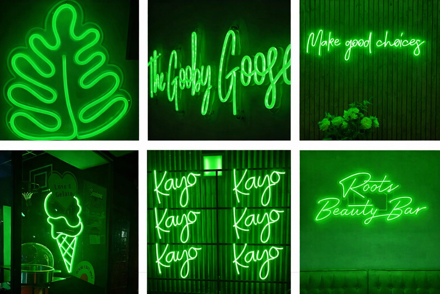 Letrero Neón Personalizado Verde