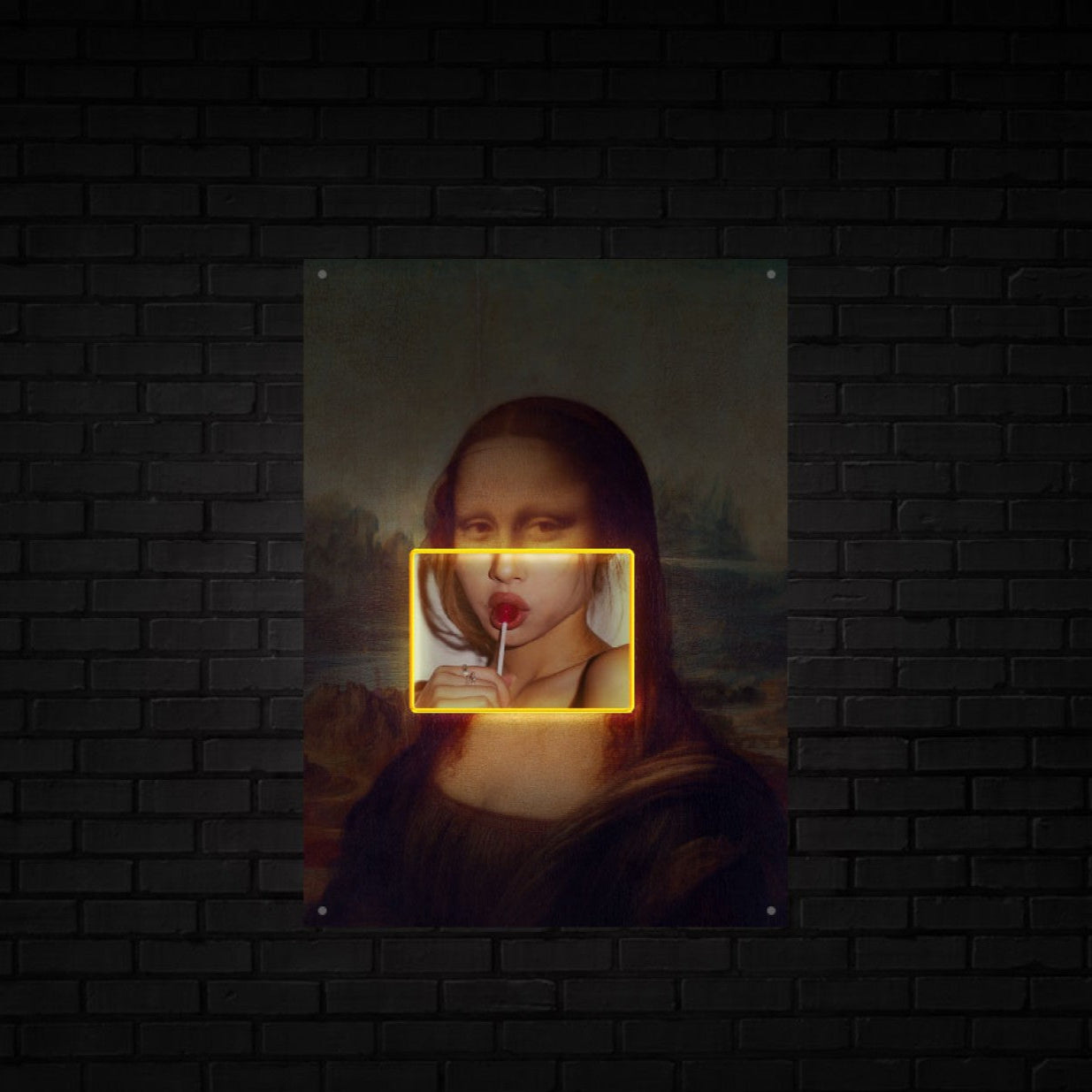 Mona Lisa Neon Artwork
