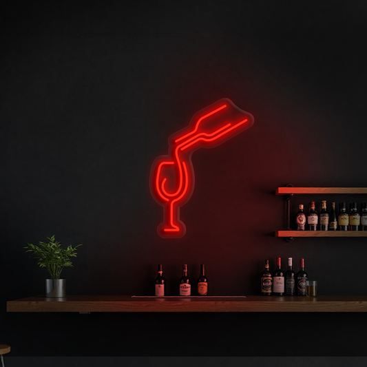 Neón Copa Vino
