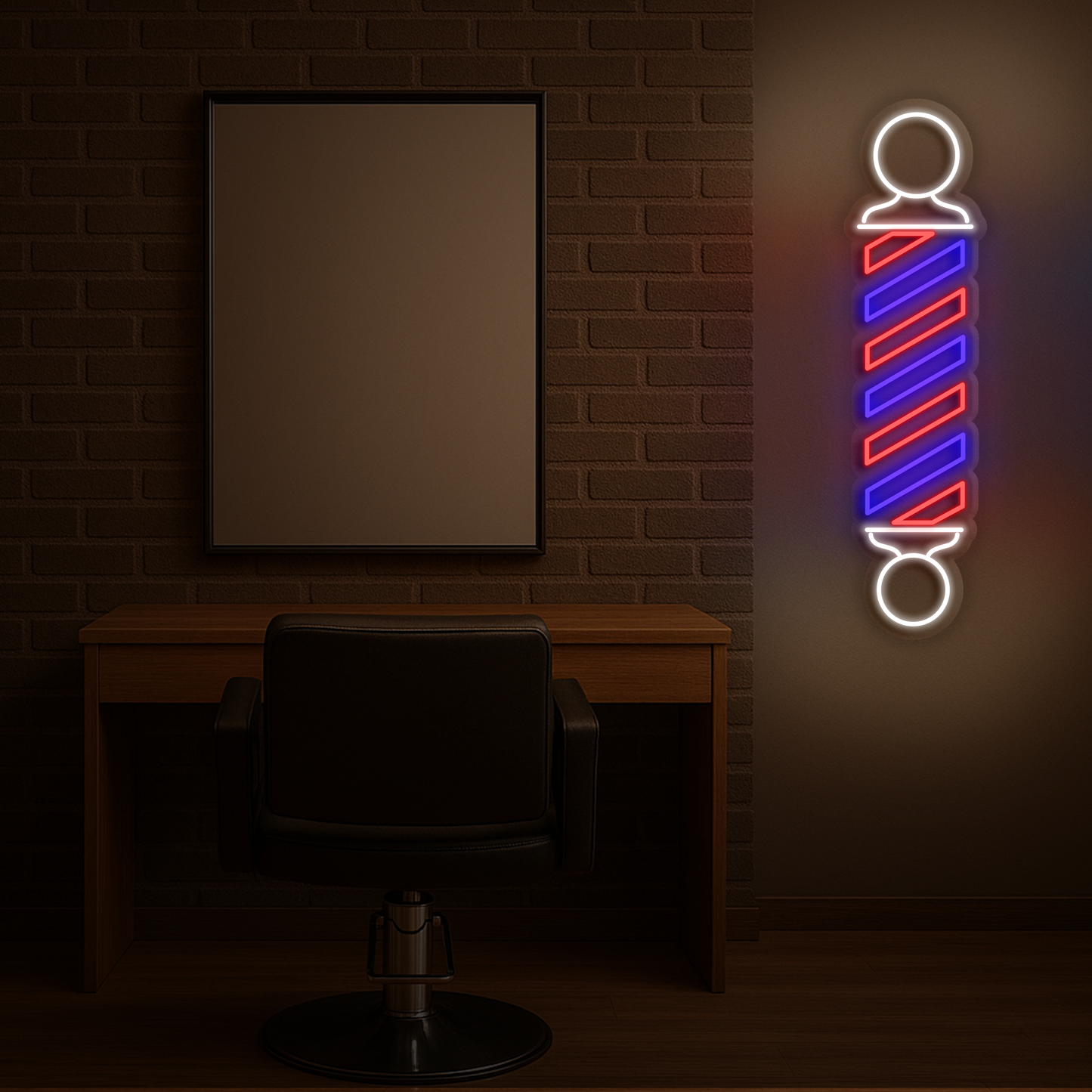 Neón Rodillo Barberia 