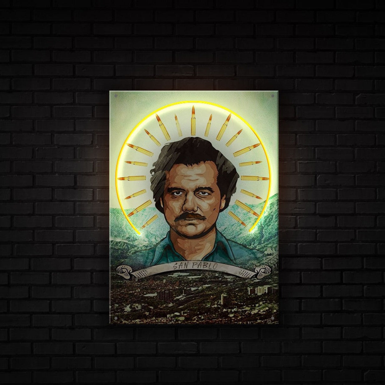 Pablo Escobar Neon Artwork