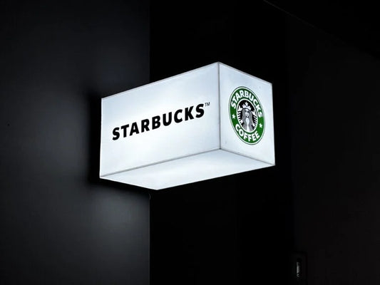Caja de luz Starbucks lateral