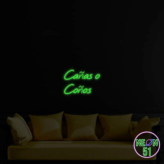 Neon Personalizado: Cañas o
Coños