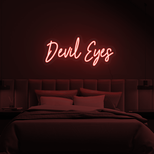 Neón de Texto Rojo "Devil Eyes"